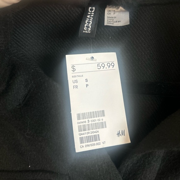 H&M, Divided, size S, BNWT, oversized shirt jacket. Shacket, black - Picture 4 of 8